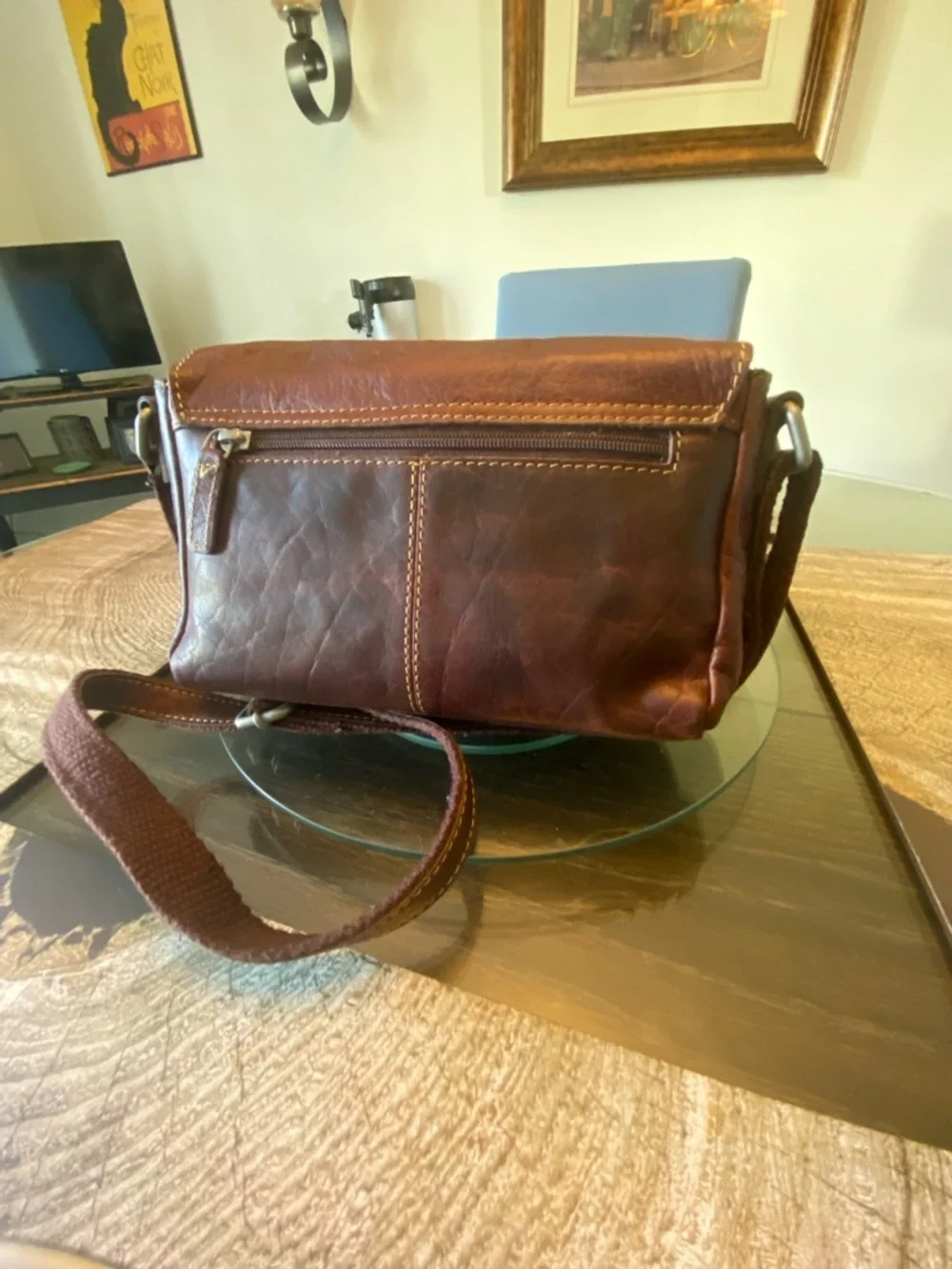 Jack Georges Voyager Emma Petite Crossbody Bag 7217 Brown Leather